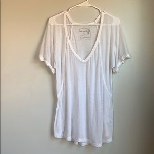Free People White Tee